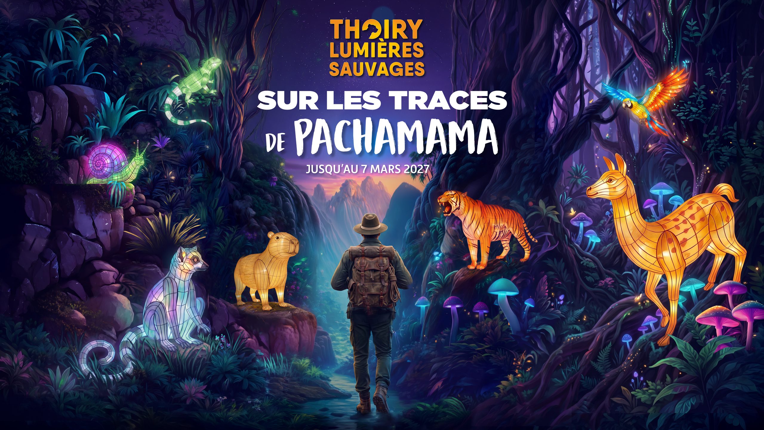 Festival Thoiry Lumières Sauvages 2026 - Sur les traces de Pachamama - WOW Safari Thoiry